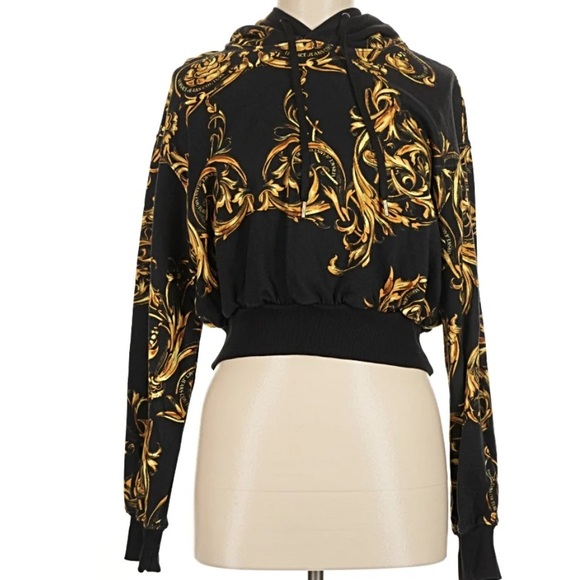 Versace Jeans Couture Baroque Cropped Hoodie – NWT - Picture 2 of 9